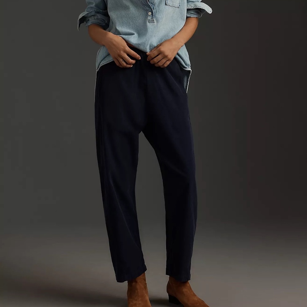 Velvet by Graham & Spencer Laney Corduroy Pants S Navy NWT